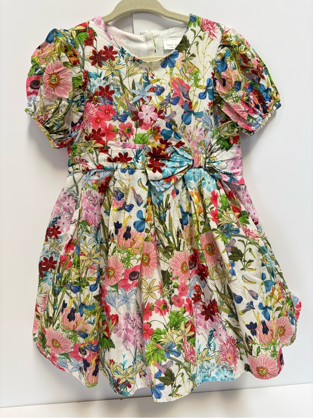 next Baby Multicolor Floral Puff Sleeve Dress 1 1/2-2 Yrs